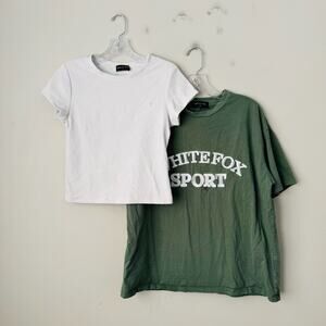 White fox Short Sleeve Tee Bundle Of Two Womens Size M